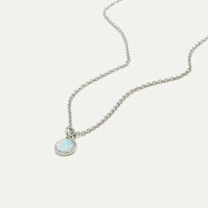 Delicate Chain With Dainty Iridescent Stone